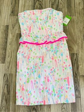 Lilly Pulitzer Lowe dress resort white pop birthday balloon dress nwt 0 HTF